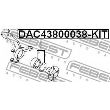 Комплект подшипника ступицы колеса FEBEST DAC43800038-KIT-1