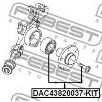 Подшипник ступицы колеса FEBEST DAC43820037-KIT-1