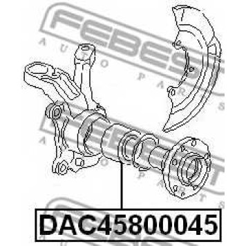 Подшипник ступицы колеса FEBEST DAC45800045-1