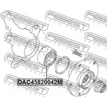 Подшипник ступицы колеса FEBEST DAC45820042M-1