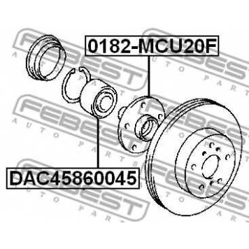 Подшипник ступицы колеса FEBEST DAC45860045-1