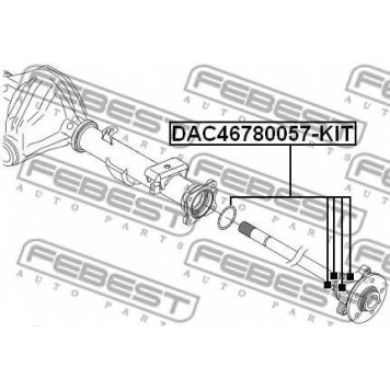 Комплект подшипника ступицы колеса FEBEST DAC46780057-KIT-1