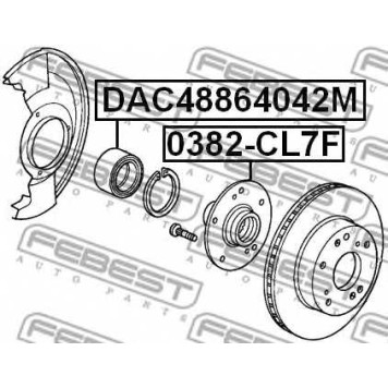 Подшипник ступицы колеса FEBEST DAC48864042M-1