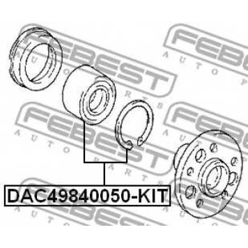 Комплект подшипника ступицы колеса FEBEST DAC49840050-KIT-1