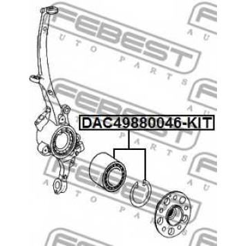 Комплект подшипника ступицы колеса FEBEST DAC49880046-KIT-1