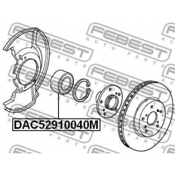 Подшипник ступицы колеса FEBEST DAC52910040M-1