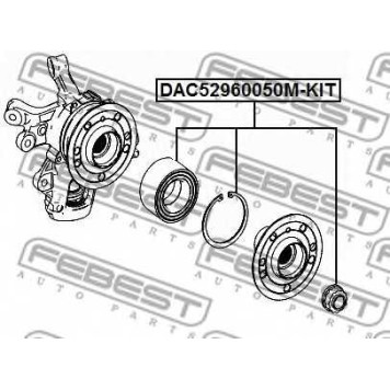 Комплект подшипника ступицы колеса FEBEST DAC52960050M-KIT-1