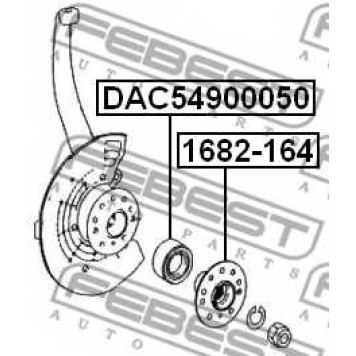 Подшипник ступицы колеса FEBEST DAC54900050-1