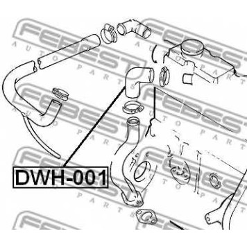 Трубка охлаждающей жидкости FEBEST DWH-001-1