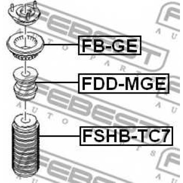 Подшипник опоры стойки амортизатора FEBEST FB-GE-1