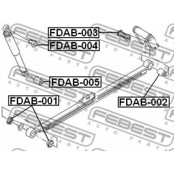 Втулка листовой рессоры FEBEST FDAB-001-1