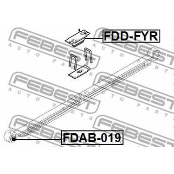 Втулка листовой рессоры FEBEST FDAB-019-1