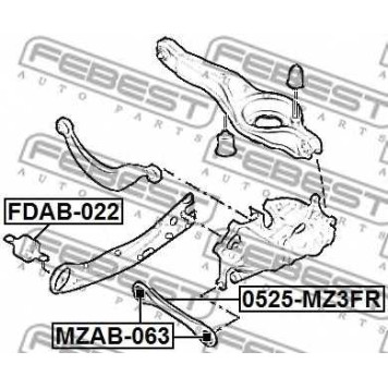 Подвеска рычага независимой подвески колеса FEBEST FDAB-022-1