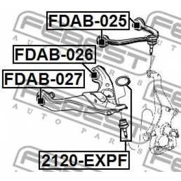 Подвеска рычага независимой подвески колеса FEBEST FDAB-027-1
