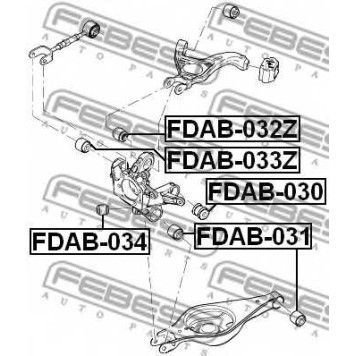 Втулка рычага колесной подвески FEBEST FDAB-032Z-1