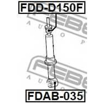 Втулка, амортизатор FEBEST FDAB-035-1