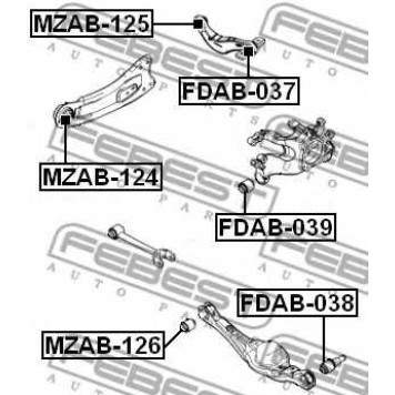 Втулка рычага колесной подвески FEBEST FDAB-039-1