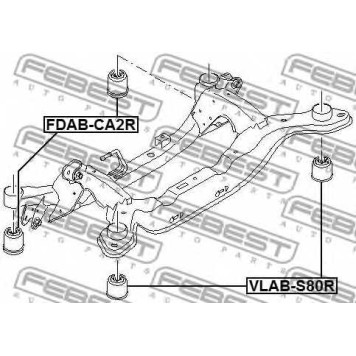 Втулка балки моста FEBEST FDAB-CA2R-1