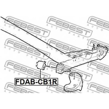 Втулка балки моста FEBEST FDAB-CB1R-1