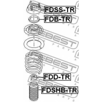 Подшипник опоры стойки амортизатора FEBEST FDB-TR-1
