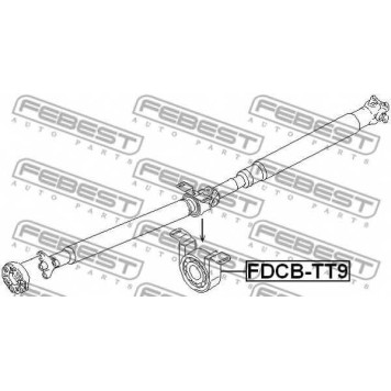 Подшипник, промежуточный подшипник карданного вала FEBEST FDCB-TT9-1