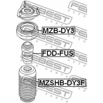 Амортизатор передний <b>FEBEST FDD-FUS</b>-1