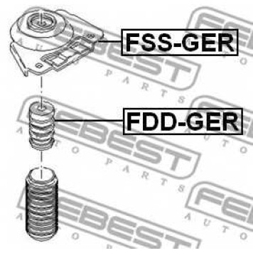 Амортизатор задний <b>FEBEST FDD-GER</b>-1