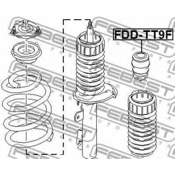 Амортизатор передний <b>FEBEST FDD-TT9F</b>-1