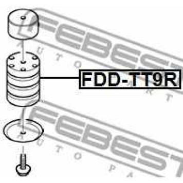 Листовая рессора, дополнительная рессора FEBEST FDD-TT9R-1