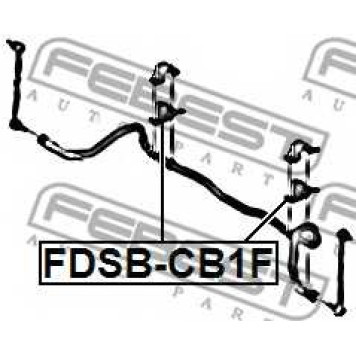 Опора стабилизатора FEBEST FDSB-CB1F-1