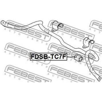 Опора стабилизатора FEBEST FDSB-TC7F-1