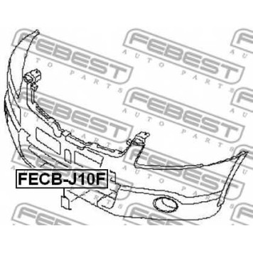 Заслонка, буксирный крюк FEBEST FECB-J10F-1