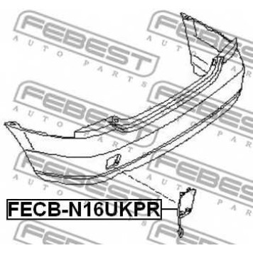 Заслонка, буксирный крюк FEBEST FECB-N16UKPR-1