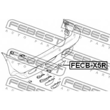 Заслонка, буксирный крюк FEBEST FECB-X5R-1