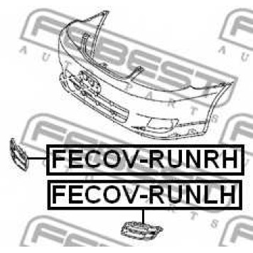 Покрышка, противотуманная фара FEBEST FECOV-RUNRH-1