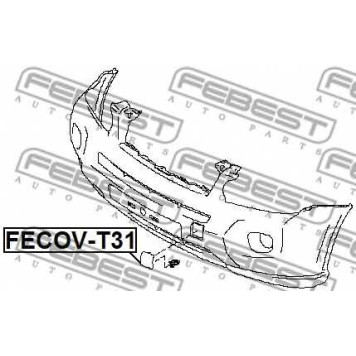 Облицовка бампера FEBEST FECOV-T31-1