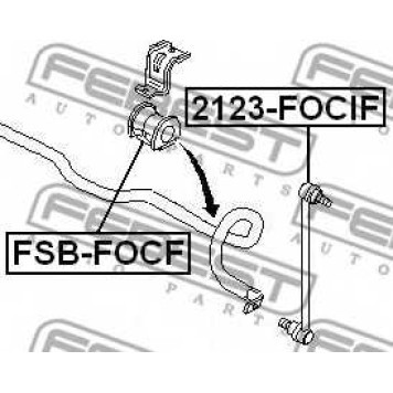 Опора стабилизатора FEBEST FSB-FOCF-1