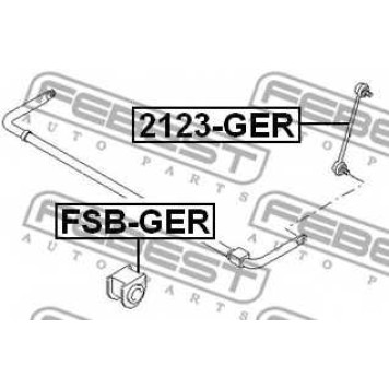 Опора стабилизатора FEBEST FSB-GER-1