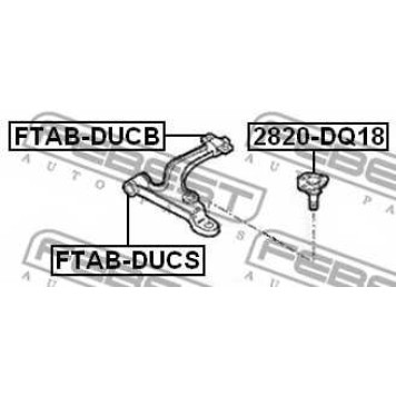 Подвеска рычага независимой подвески колеса FEBEST FTAB-DUCB-1