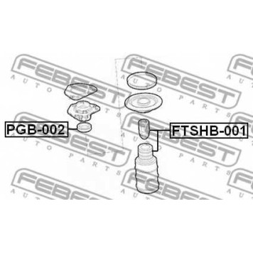Пыльник амортизатора FEBEST FTSHB-001-1