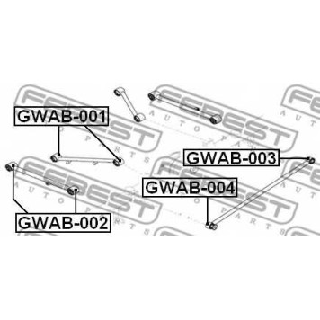 Подвеска рычага независимой подвески колеса FEBEST GWAB-004-1