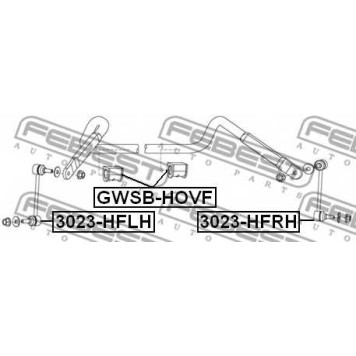 Опора стабилизатора FEBEST GWSB-HOVF-1