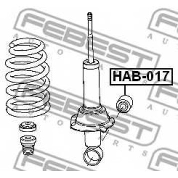 Втулка, амортизатор FEBEST HAB-017-1