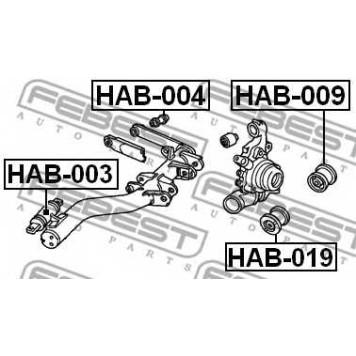 Подвеска рычага независимой подвески колеса FEBEST HAB-019-1