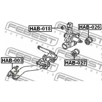 Втулка рычага колесной подвески FEBEST HAB-027-1