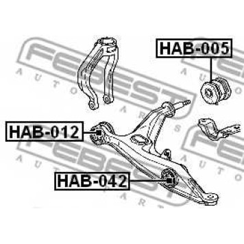 Подвеска рычага независимой подвески колеса FEBEST HAB-042-1