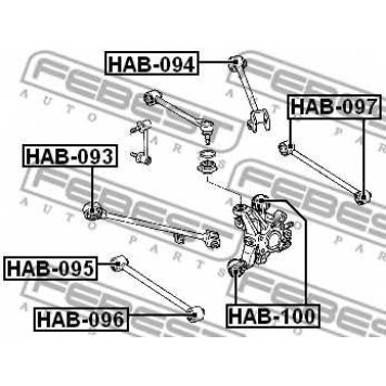 Подвеска рычага независимой подвески колеса FEBEST HAB-097-1