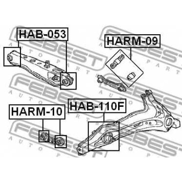 Подвеска рычага независимой подвески колеса FEBEST HAB-110F-1