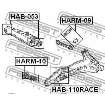 Подвеска рычага независимой подвески колеса FEBEST HAB-110RACE-1