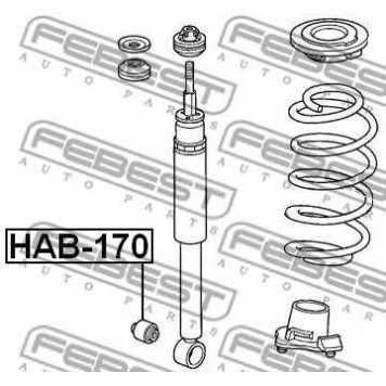 Втулка, амортизатор FEBEST HAB-170-1